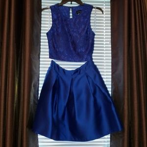 Royal Blue 2 Piece Prom or Homecoming Dress